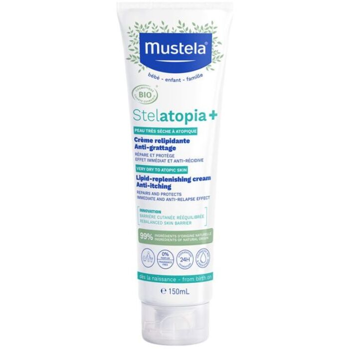 Mustela Stelatopia+ Lipid-Replenishing Cream Anti-Itching - Zklidňující a obnovující krém 150 ml