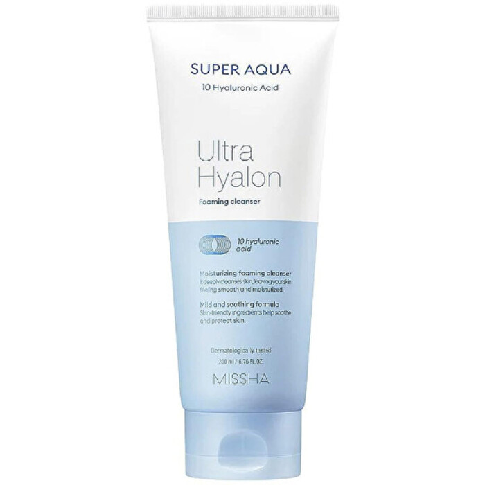 Missha Super Aqua Ultra Hyalron Foaming Cleanser - Hydratační čisticí pěna 200 ml