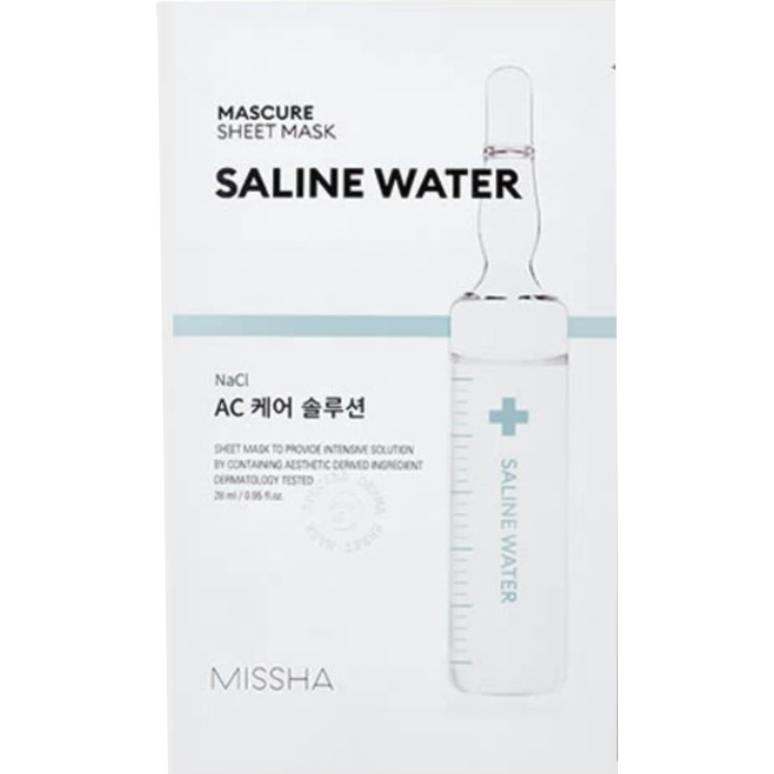 Mascure Saline Water Sheet Mask - Zklidňující maska pro citlivou pleť 1 ks