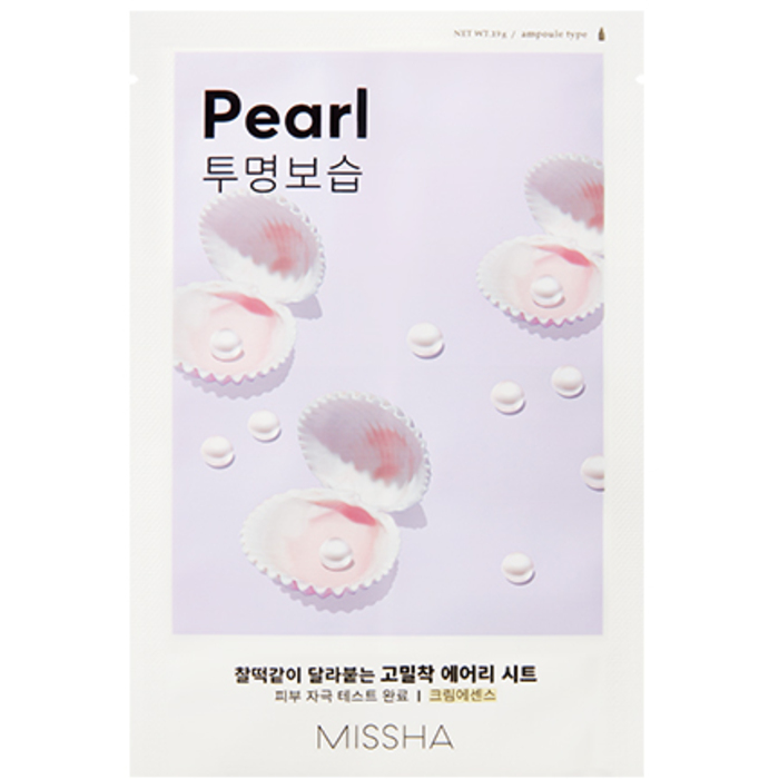 Airy Fit Sheet Mask Pearl - Plátýnková maska s rozjasňujícím a hydratačním účinkem