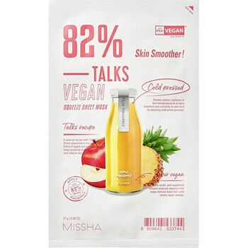 Talks Vegan Squeeze Skin Smoother Sheet Mask - Veganská pleťová maska