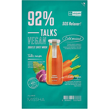 Talks Vegan Squeeze SOS Relaxer Sheet Mask - Veganská pleťová maska