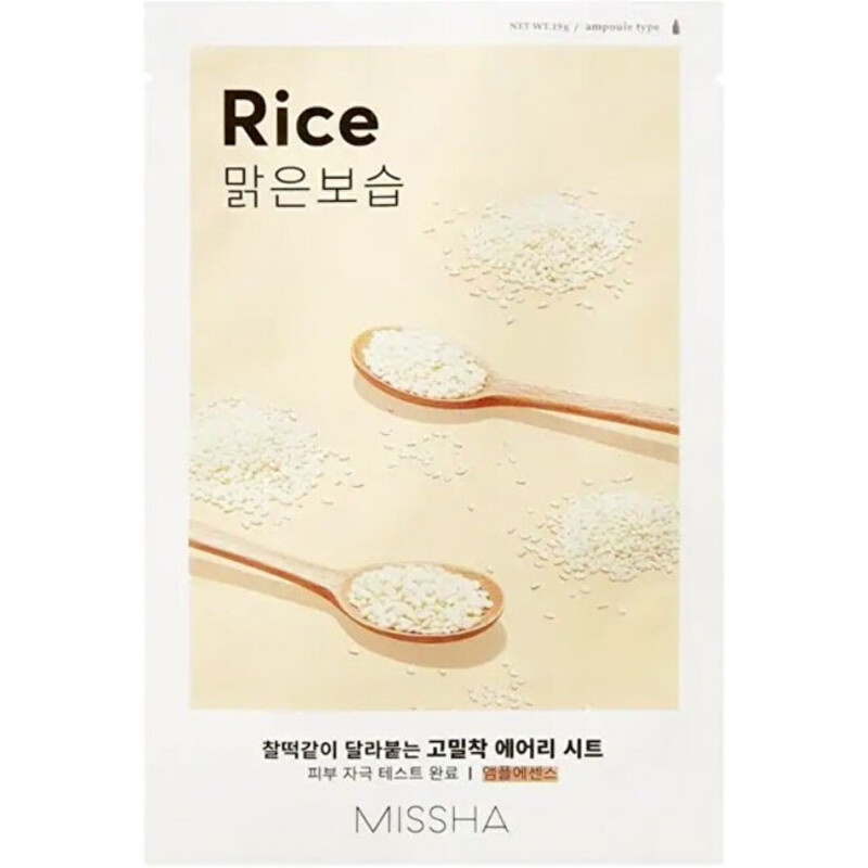 Rice Airy Fit Sheet Mask - Zjemňující pleťová maska