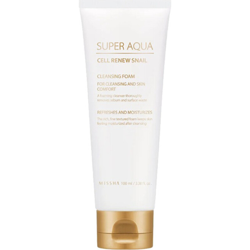 Super Aqua Cell Renew Snail Cleansing Foam - Čisticí pleťová pěna se šnečím extraktem