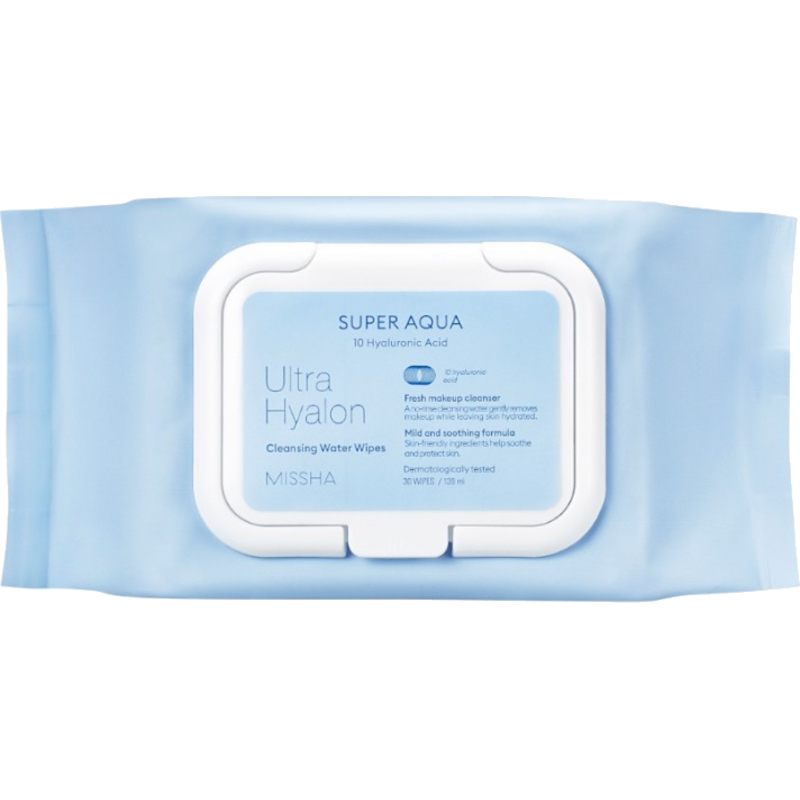 Super Aqua Ultra Hyalon Cleansing Water Tissue - Odličovací pleťové ubrousky