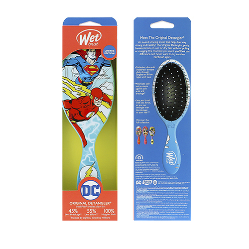 Wet Brush Original Detangler Justice League Superman And Flash - Kartáč na vlasy