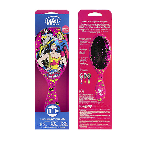 Wet Brush Original Detangler Justice League Wonder Woman, Batgirl And Supergirl - Kartáč na vlasy