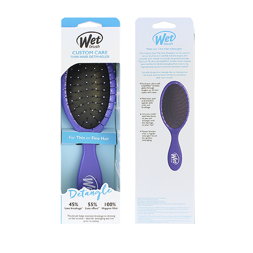 Wet Brush Custom Care Thin Hair Detangler Purple - Kartáč na vlasy
