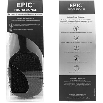 EPIC Deluxe Shine Enhancer Black - Kartáč na vlasy