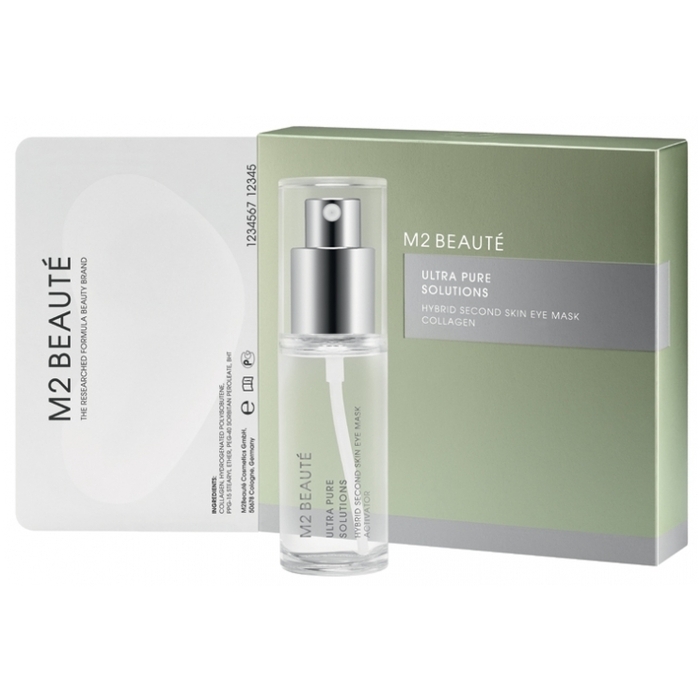 M2 Beauté Ultra Pure Solutions Hybrid Second Skin Collagen Eye Mask - Kolagenová maska na oční okolí 30 ml