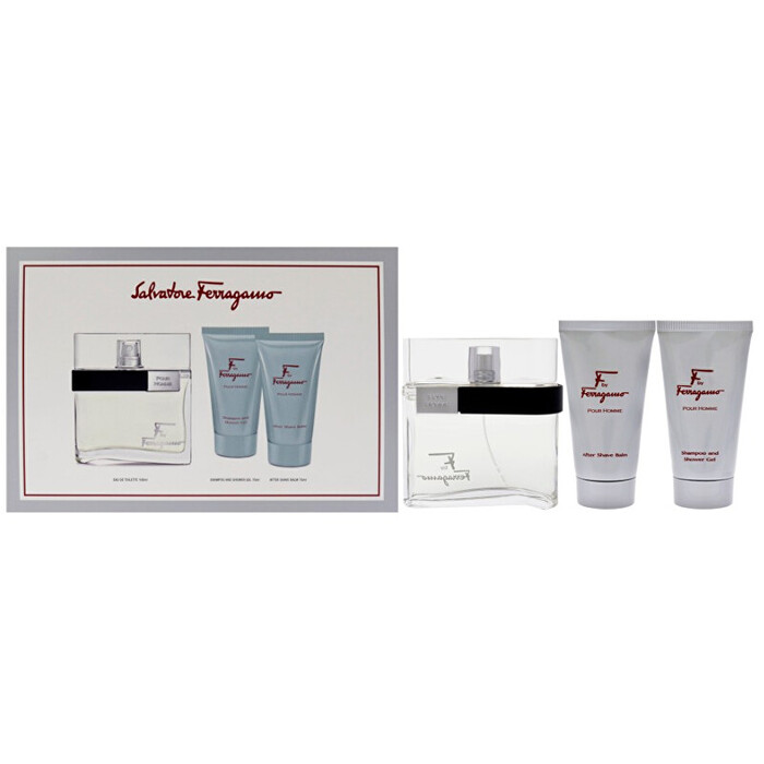 F By Ferragamo Pour Homme Dárková sada EDT 100 ml, sprchový gel 75 ml a balzám po holení 75 ml