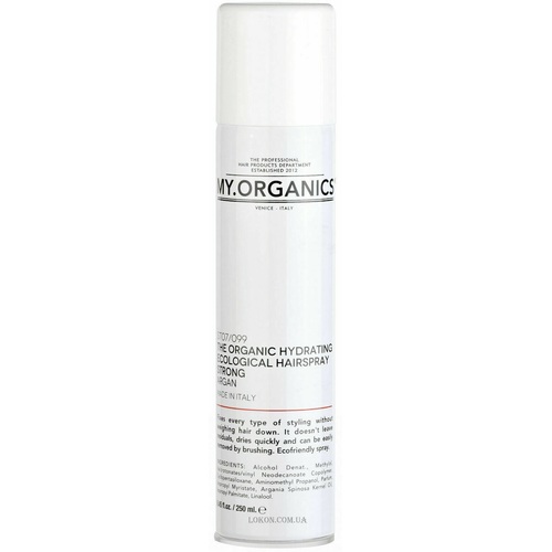 The Organic Hydrating Ecological Hairspray Strong Argan - Sprej na vlasy