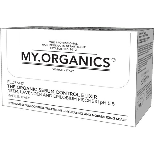 My. Organics The Organic Sebum Control Elixir Neem, Lavender And Epilobium Fischeri 12 Vials - Vlasová kůra 72 ml