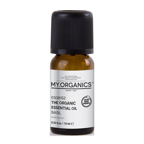 My. Organics The Organic Essential Oil Basil - Organický esenciální bazalkový olej pro posílení keratinové vrstvy vlasů 10 ml