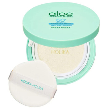 Aloe Soothing Essence Mild Sun Cushion SPF 50+ - Pleťový opalovací krém v houbičce