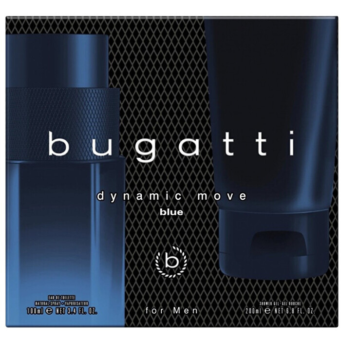 Bugatti Dynamic Move Blue Dárková sada pánská toaletní voda 100 ml a sprchový gel 200 ml