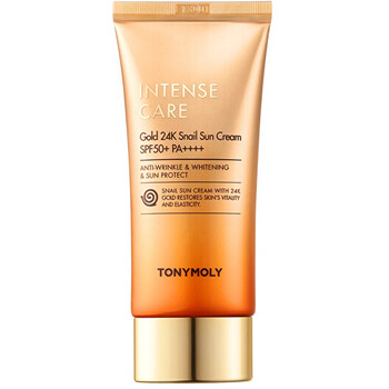 Intense Care Gold 24K Snail Sun Cream SPF 50+ - Pleťový krém na opalování s anti-age účinkem