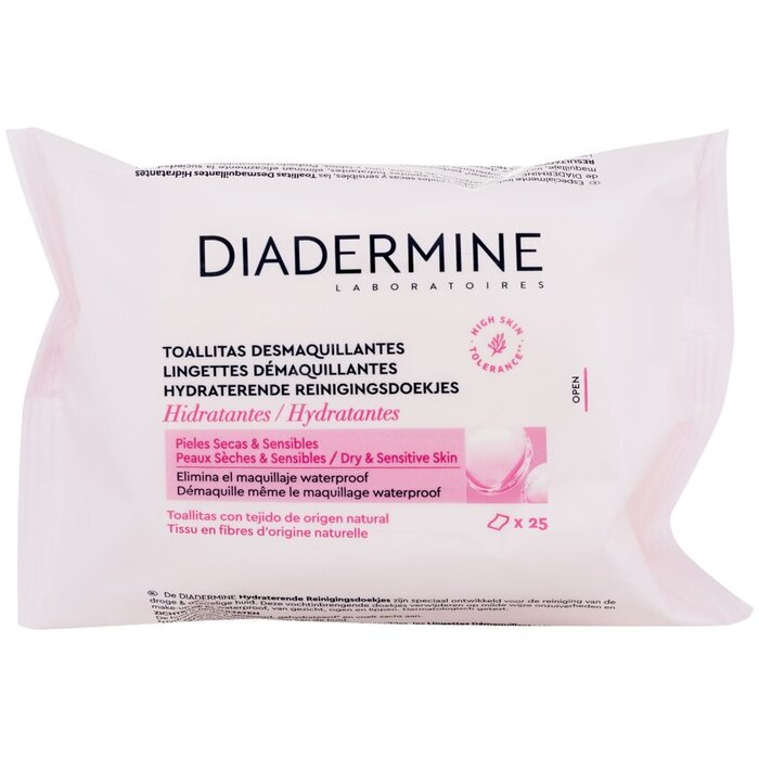 Diadermine Hydrating Cleansing Wipes - Čisticí ubrousky 25 ks