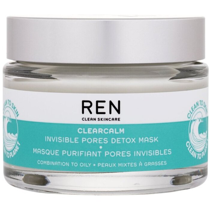 Ren Clean Skincare Clearcalm Invisible Pores Detox Mask - Čisticí a zmatňující pleťová maska 50 ml