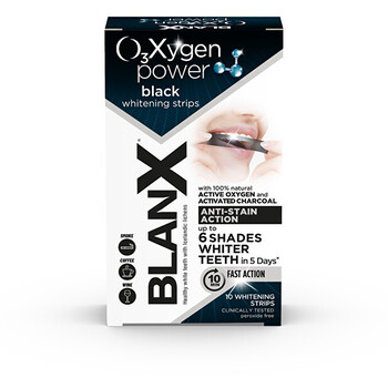 Oxygen Power Black Whitening Strips - Bělicí pásky na zuby ( 10 ks )