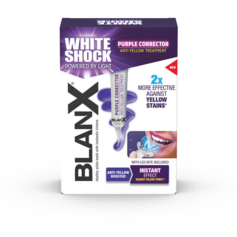 White Shock Purple Treatment + LED - Sada na bělení zubů