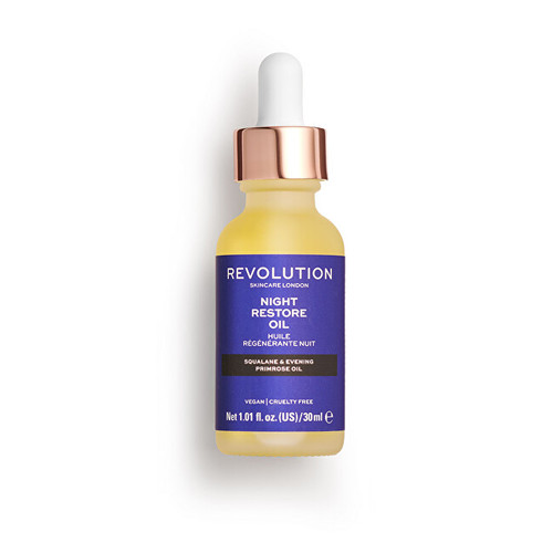 Revolution Skincare Skincare Night Restore Oil Squalana And Evening Primrose Oil - Hydratační sérum v oleji na noc 30 ml