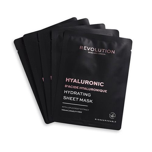 Revolution Skincare Biodegradable Hydrating Hyaluronic Acid Sheet Mask - Sada pleťových masek