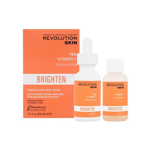 Revolution Skincare Brighten 15% Vitamin C Powder Serum - Antioxidační a rozjasňující dvousložkové pleťové sérum 30 ml