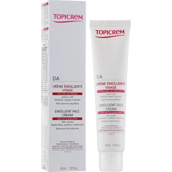 Topicrem DA Emollient Face Cream - Zvláčňující pleťový krém 40 ml
