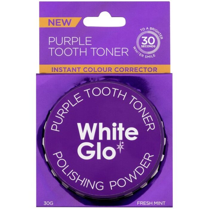 White Glo Purple Tooth Toner Polishing Powder - Bělicí pudr na zuby 30 g