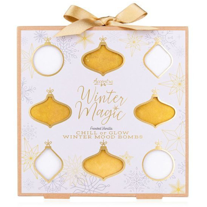 Winter Magic Frosted Vanilla Chill or Glow Winter Mood Bomb - Darčeková sada kúpeľových bômb
