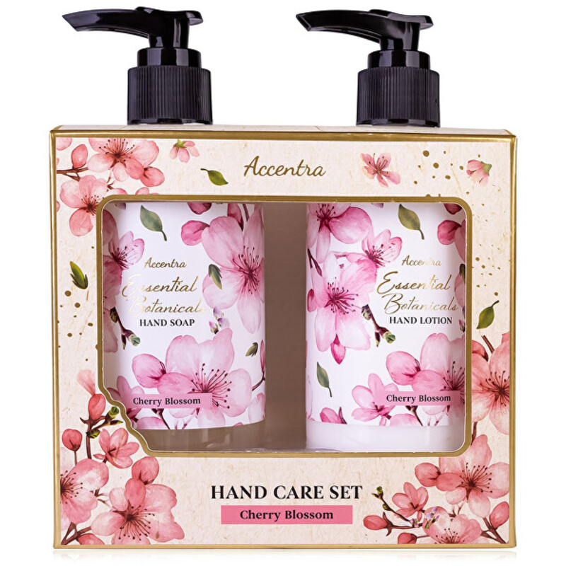 Cherry Blossom Essential Botanical Hand Care Set - Dárková sada péče o ruce s pumpičkou