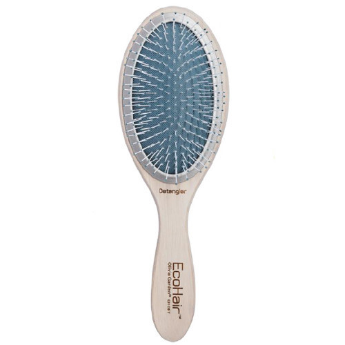 Olivia Garden EcoHair Detangler Hairbrush - Oválný bambusový kartáč na vlasy s ionickými štětinami