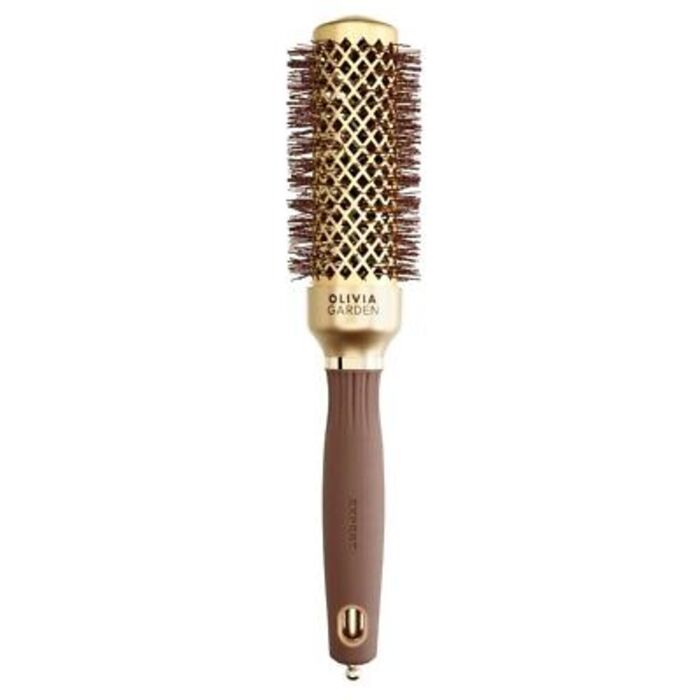 Expert Blowout Shine Round Brush Wavy Bristles Gold & Brown ( 35 mm ) - Kulatý foukací kartáč