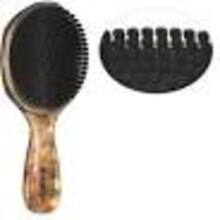 Barber Palm Wave Brush - Stylový dřevěný dlaňový kartáč na vousy