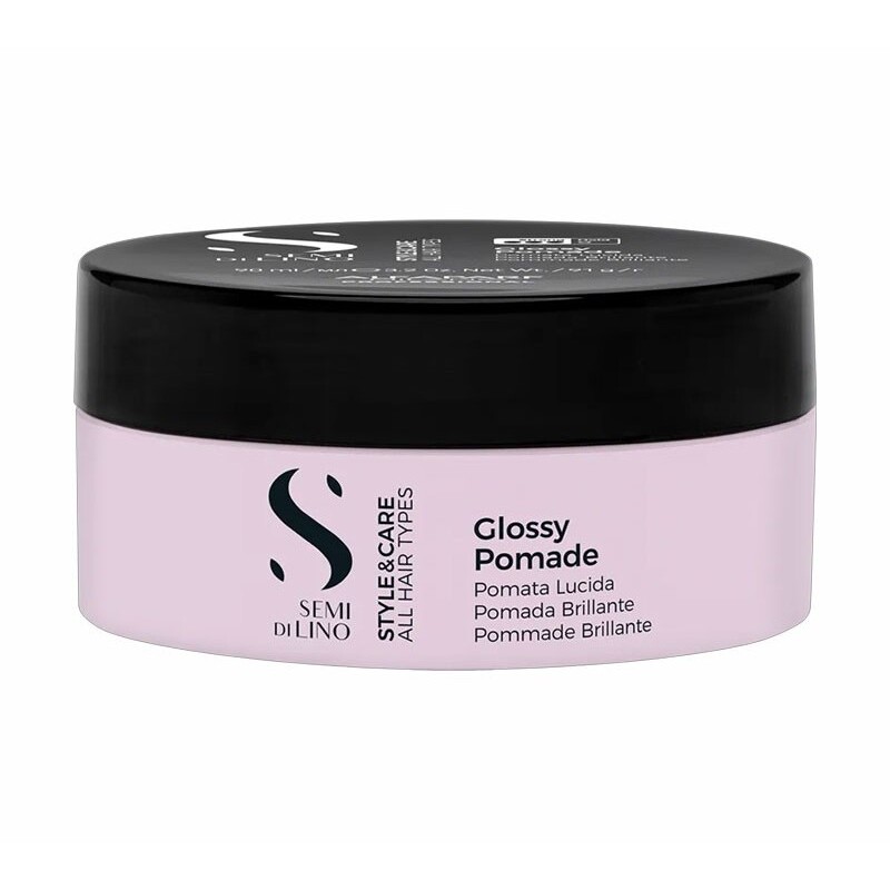 Semi Di Lino Style&Care Glossy Pomade - Tvarujíci vosková pomáda pro usměrnění a modelaci účesu s vysokým leskem