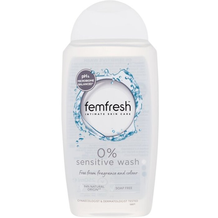 0% Sensitive Wash - Šetrný intimní mycí gel pro citlivou pokožku