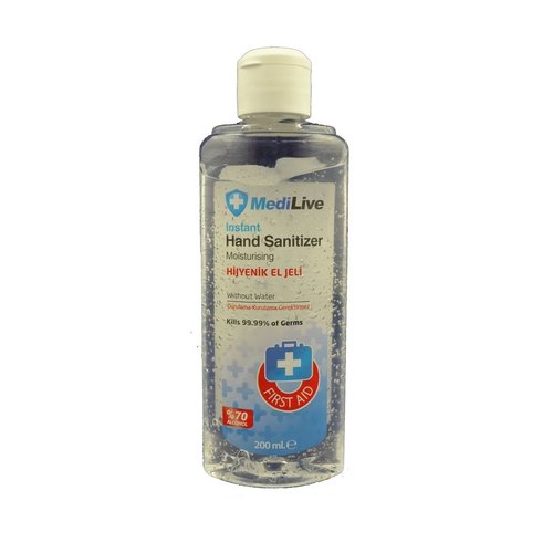 MediLive Hand Sanitizer - Antibakteriální gel na ruce 200 ml