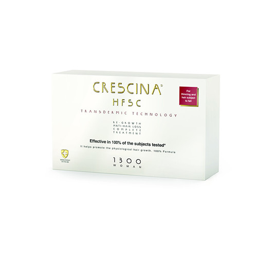 Crescina Re-Growth & Anti-Hair Loss Treatment stupeň 1300 - Péče na podporu růstu vlasů a proti vypadávání vlasů pro ženy ( 20 x 3,5 ml ) 3.5 ml