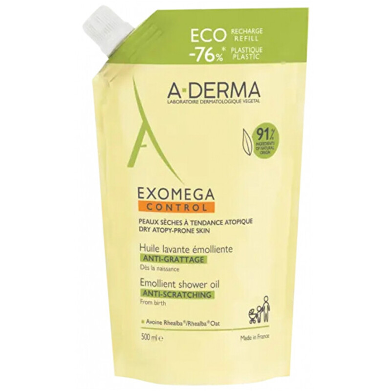 Exomega Control Emollient Shower Oil - Náhradní náplň do zvláčňujícího sprchového oleje pro suchou pokožku se sklonem k atopickému ekzému