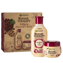 Botanic Therapy Set - Kosmetická sada pro slabé a lámající se vlasy s ricinovým a mandlovým olejem