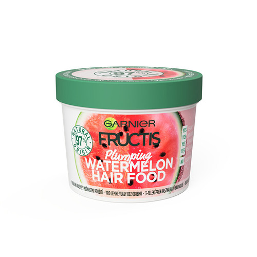 Garnier Fructis Hair Food Watermelon Plumping Mask - Maska na vlasy pro jemné vlasy bez objemu 400 ml