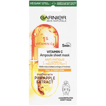 Skin Naturals Vitamin C Ampoule Sheet Mask - Síla ampulí v textilní masce s vitamínem C a extraktem z ananasu