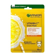 Skin Naturals Vitamin C Sheet Mask - Hydratační textilní maska pro rozjasnění pleti s vitamínem C 
