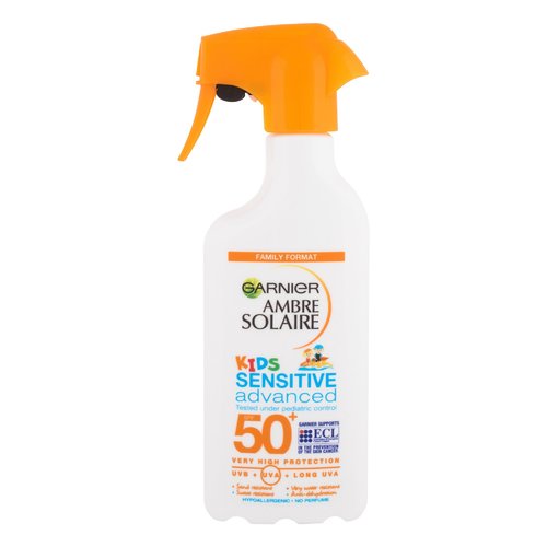 Garnier Ambre Solaire Kids Sensitive Advanced Spray SPF 50 - Opalovací přípravek na tělo 270 ml