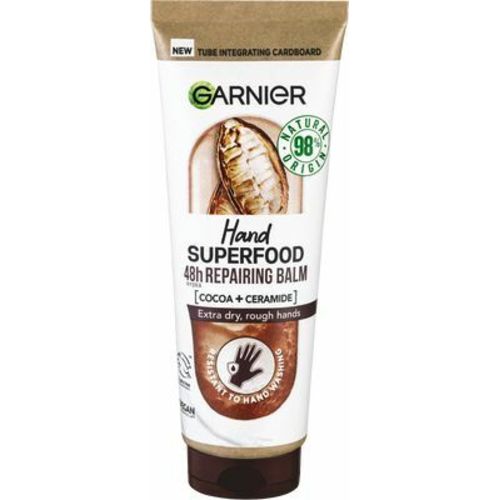 Garnier Hand Superfood 48h Repairing Balm - Regenerační krém na ruce s kakaem 75 ml