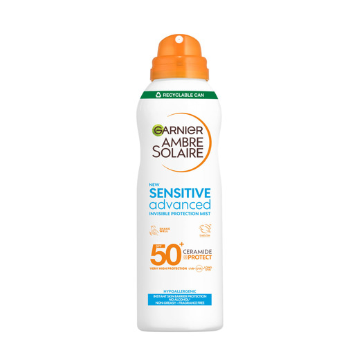 Garnier Ambre Solaire Sensitive Advanced Face Mist SPF 50+ ( světlá citlivá pokožka ) - Pleťová ochranná mlha s velmi vysokou ochranou 150 ml