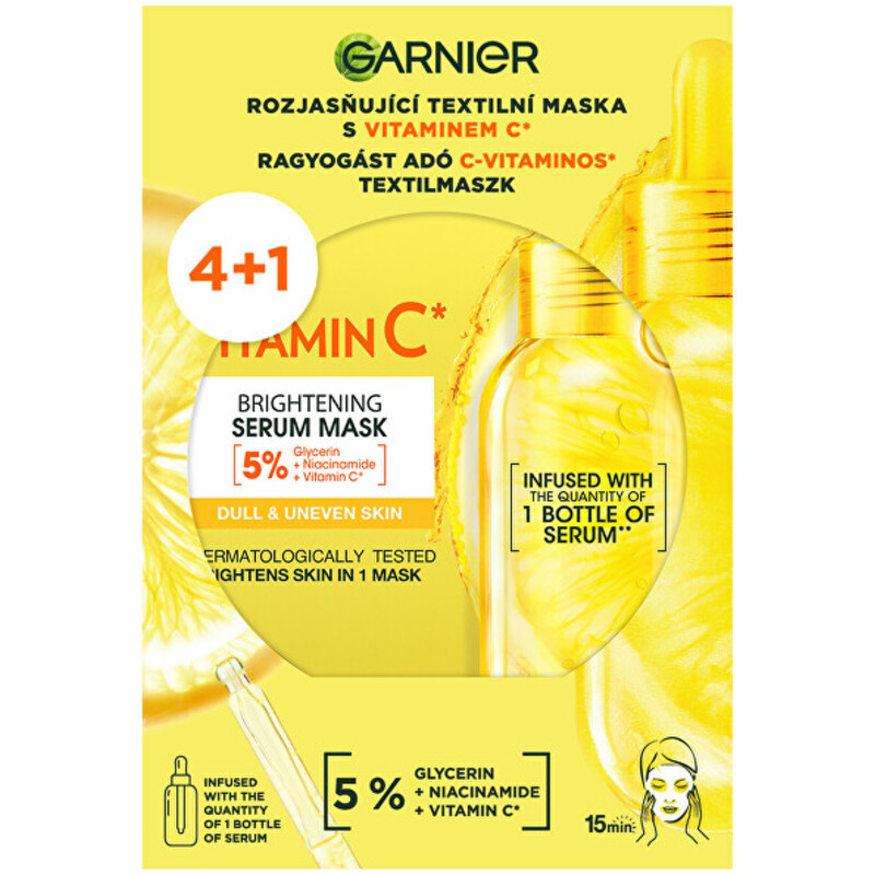 Vitamin C Brightening Serum Mask Set - Sada rozjasňujících textilních masek s vitaminem C