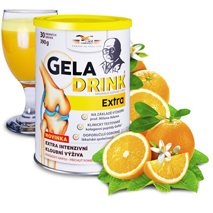 Geladrink Extra práškový nápoj příchuť pomeranč 390 g