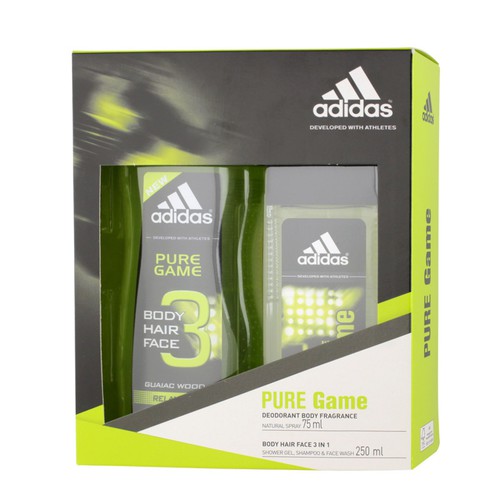 Adidas Pure Game Dárková sada pánský deodorant 75 ml a sprchový gel Pure Game 250 ml